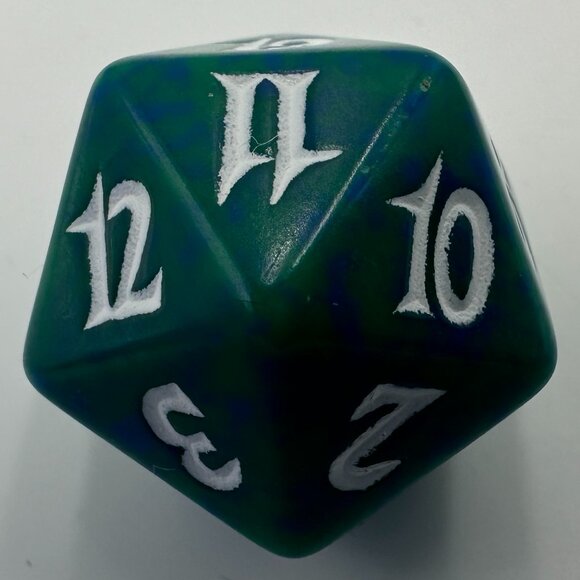 Magic The Gathering Future Sight Green D20 Spindown Die - Picture 6 of 6